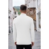 image:imageCOOFANDY Mens Quarter Zip Sweaters Slim Fit Lightweight Knitted Mock Neck Pullover Casual Polo SweatersWhite