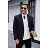image:imageCOOFANDY Mens Quarter Zip Sweaters Slim Fit Lightweight Knitted Mock Neck Pullover Casual Polo SweatersWhite