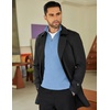 image:imageCOOFANDY Mens Quarter Zip Sweaters Slim Fit Mock Neck Pullover Sweaters Lightweight Knitted Polo SweaterBlue