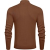 image:imageCOOFANDY Mens Quarter Zip Sweaters Slim Fit Mock Neck Pullover Sweaters Lightweight Knitted Polo SweaterBrown