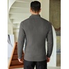 image:imageCOOFANDY Mens Quarter Zip Sweaters Slim Fit Mock Neck Pullover Sweaters Lightweight Knitted Polo SweaterDark Grey