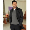 image:imageCOOFANDY Mens Quarter Zip Sweaters Slim Fit Mock Neck Pullover Sweaters Lightweight Knitted Polo SweaterDark Grey