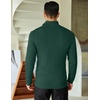 image:imageCOOFANDY Mens Quarter Zip Sweaters Slim Fit Mock Neck Pullover Sweaters Lightweight Knitted Polo SweaterGreen