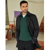 image:imageCOOFANDY Mens Quarter Zip Sweaters Slim Fit Mock Neck Pullover Sweaters Lightweight Knitted Polo SweaterGreen