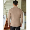 image:imageCOOFANDY Mens Quarter Zip Sweaters Slim Fit Mock Neck Pullover Sweaters Lightweight Knitted Polo SweaterKhaki
