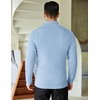 image:imageCOOFANDY Mens Quarter Zip Sweaters Slim Fit Mock Neck Pullover Sweaters Lightweight Knitted Polo SweaterLight Blue