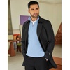image:imageCOOFANDY Mens Quarter Zip Sweaters Slim Fit Mock Neck Pullover Sweaters Lightweight Knitted Polo SweaterLight Blue