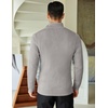 image:imageCOOFANDY Mens Quarter Zip Sweaters Slim Fit Mock Neck Pullover Sweaters Lightweight Knitted Polo SweaterLight Grey