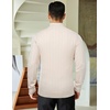 image:imageCOOFANDY Mens Quarter Zip Sweaters Slim Fit Mock Neck Pullover Sweaters Lightweight Knitted Polo SweaterOffwhite