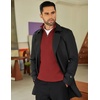 image:imageCOOFANDY Mens Quarter Zip Sweaters Slim Fit Mock Neck Pullover Sweaters Lightweight Knitted Polo SweaterRed