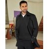 image:imageCOOFANDY Mens Quarter Zip Sweaters Slim Fit Mock Neck Pullover Sweaters Lightweight Knitted Polo SweaterRibbed Black
