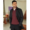 image:imageCOOFANDY Mens Quarter Zip Sweaters Slim Fit Mock Neck Pullover Sweaters Lightweight Knitted Polo SweaterWine Red