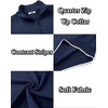 image:imageCOOFANDY Mens Quarter Zip Up Pullover Slim Fit Lightweight Mock Neck Long Sleeve SweatersNavy Blue