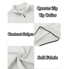image:imageCOOFANDY Mens Quarter Zip Up Pullover Slim Fit Lightweight Mock Neck Long Sleeve SweatersWhite