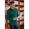 image:imageCOOFANDY Mens Quarter Zip Up Sweaters Slim Fit Lightweight Mock Neck Pullover Casual Polo SweatersAdark Green