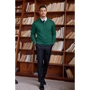 image:imageCOOFANDY Mens Quarter Zip Up Sweaters Slim Fit Lightweight Mock Neck Pullover Casual Polo SweatersAdark Green