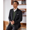 image:imageCOOFANDY Mens Quarter Zip Up Sweaters Slim Fit Lightweight Mock Neck Pullover Casual Polo SweatersArmy Green