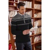 image:imageCOOFANDY Mens Quarter Zip Up Sweaters Slim Fit Lightweight Mock Neck Pullover Casual Polo SweatersBlack  Dark Heather Grey