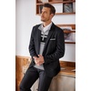 image:imageCOOFANDY Mens Quarter Zip Up Sweaters Slim Fit Lightweight Mock Neck Pullover Casual Polo SweatersBlack  Heather Grey