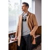 image:imageCOOFANDY Mens Quarter Zip Up Sweaters Slim Fit Lightweight Mock Neck Pullover Casual Polo SweatersBlack  Heather Grey