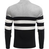 image:imageCOOFANDY Mens Quarter Zip Up Sweaters Slim Fit Lightweight Mock Neck Pullover Casual Polo SweatersBlack  White  Grey Stripe