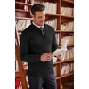 image:imageCOOFANDY Mens Quarter Zip Up Sweaters Slim Fit Lightweight Mock Neck Pullover Casual Polo SweatersBlack