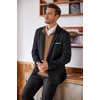 image:imageCOOFANDY Mens Quarter Zip Up Sweaters Slim Fit Lightweight Mock Neck Pullover Casual Polo SweatersBrown