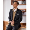 image:imageCOOFANDY Mens Quarter Zip Up Sweaters Slim Fit Lightweight Mock Neck Pullover Casual Polo SweatersCamel