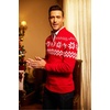 image:imageCOOFANDY Mens Quarter Zip Up Sweaters Slim Fit Lightweight Mock Neck Pullover Casual Polo SweatersChristmas Red