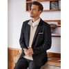image:imageCOOFANDY Mens Quarter Zip Up Sweaters Slim Fit Lightweight Mock Neck Pullover Casual Polo SweatersCream