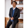 image:imageCOOFANDY Mens Quarter Zip Up Sweaters Slim Fit Lightweight Mock Neck Pullover Casual Polo SweatersDark Blue