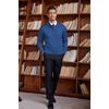 image:imageCOOFANDY Mens Quarter Zip Up Sweaters Slim Fit Lightweight Mock Neck Pullover Casual Polo SweatersDark Blue