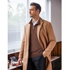 image:imageCOOFANDY Mens Quarter Zip Up Sweaters Slim Fit Lightweight Mock Neck Pullover Casual Polo SweatersDark Brown