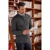 image:imageCOOFANDY Mens Quarter Zip Up Sweaters Slim Fit Lightweight Mock Neck Pullover Casual Polo SweatersDark Grey