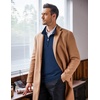 image:imageCOOFANDY Mens Quarter Zip Up Sweaters Slim Fit Lightweight Mock Neck Pullover Casual Polo SweatersDeep Blue