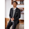 image:imageCOOFANDY Mens Quarter Zip Up Sweaters Slim Fit Lightweight Mock Neck Pullover Casual Polo SweatersGrey