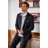 image:imageCOOFANDY Mens Quarter Zip Up Sweaters Slim Fit Lightweight Mock Neck Pullover Casual Polo SweatersLight Grey