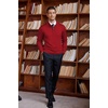 image:imageCOOFANDY Mens Quarter Zip Up Sweaters Slim Fit Lightweight Mock Neck Pullover Casual Polo SweatersRed