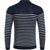image:imageCOOFANDY Mens Quarter Zip Up Sweaters Slim Fit Lightweight Mock Neck Pullover Casual Polo SweatersStripewhite Navy