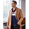 image:imageCOOFANDY Mens Quarter Zip Up Sweaters Slim Fit Lightweight Mock Neck Pullover Casual Polo SweatersWine Red  Navy Blue Stripe