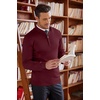 image:imageCOOFANDY Mens Quarter Zip Up Sweaters Slim Fit Lightweight Mock Neck Pullover Casual Polo SweatersWine Red