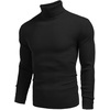 image:imageCOOFANDY Mens Ribbed Slim Fit Knitted Pullover Casual Turtleneck SweaterBlack