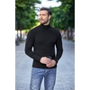 image:imageCOOFANDY Mens Ribbed Slim Fit Knitted Pullover Casual Turtleneck SweaterBlack
