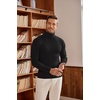 image:imageCOOFANDY Mens Ribbed Slim Fit Knitted Pullover Casual Turtleneck SweaterBlack