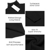 image:imageCOOFANDY Mens Ribbed Slim Fit Knitted Pullover Casual Turtleneck SweaterBlack