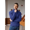image:imageCOOFANDY Mens Ribbed Slim Fit Knitted Pullover Casual Turtleneck SweaterBlue
