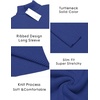 image:imageCOOFANDY Mens Ribbed Slim Fit Knitted Pullover Casual Turtleneck SweaterBlue