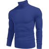 image:imageCOOFANDY Mens Ribbed Slim Fit Knitted Pullover Casual Turtleneck SweaterBlue