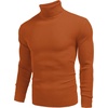 image:imageCOOFANDY Mens Ribbed Slim Fit Knitted Pullover Casual Turtleneck SweaterBritish Tan