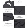 image:imageCOOFANDY Mens Ribbed Slim Fit Knitted Pullover Casual Turtleneck SweaterCharcoal Grey